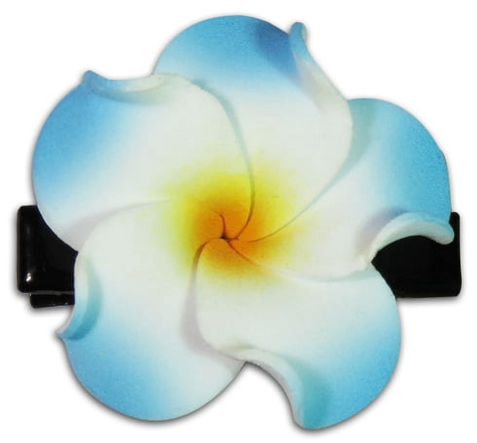 Hi Jewelry Foam Hair Clip Mini Blue-White 2 Set