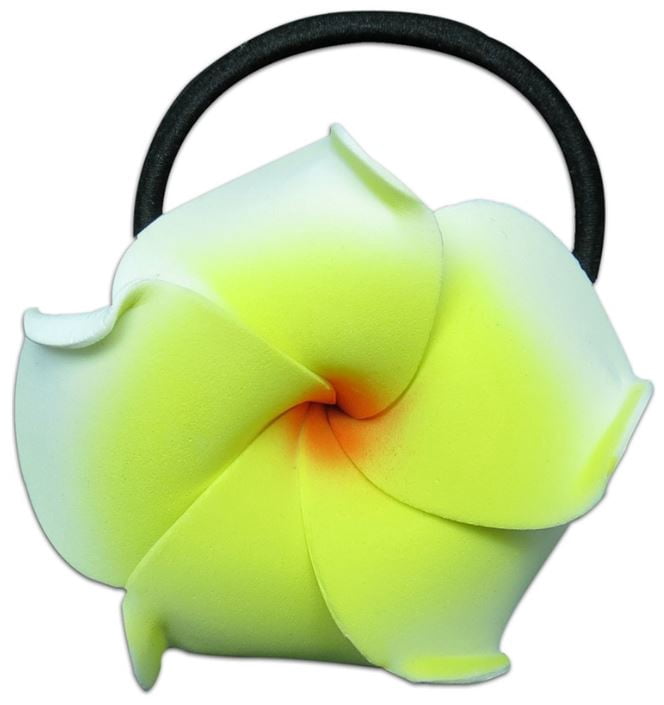 Hi Jewelry Foam Pony O Medium in White-Yellow