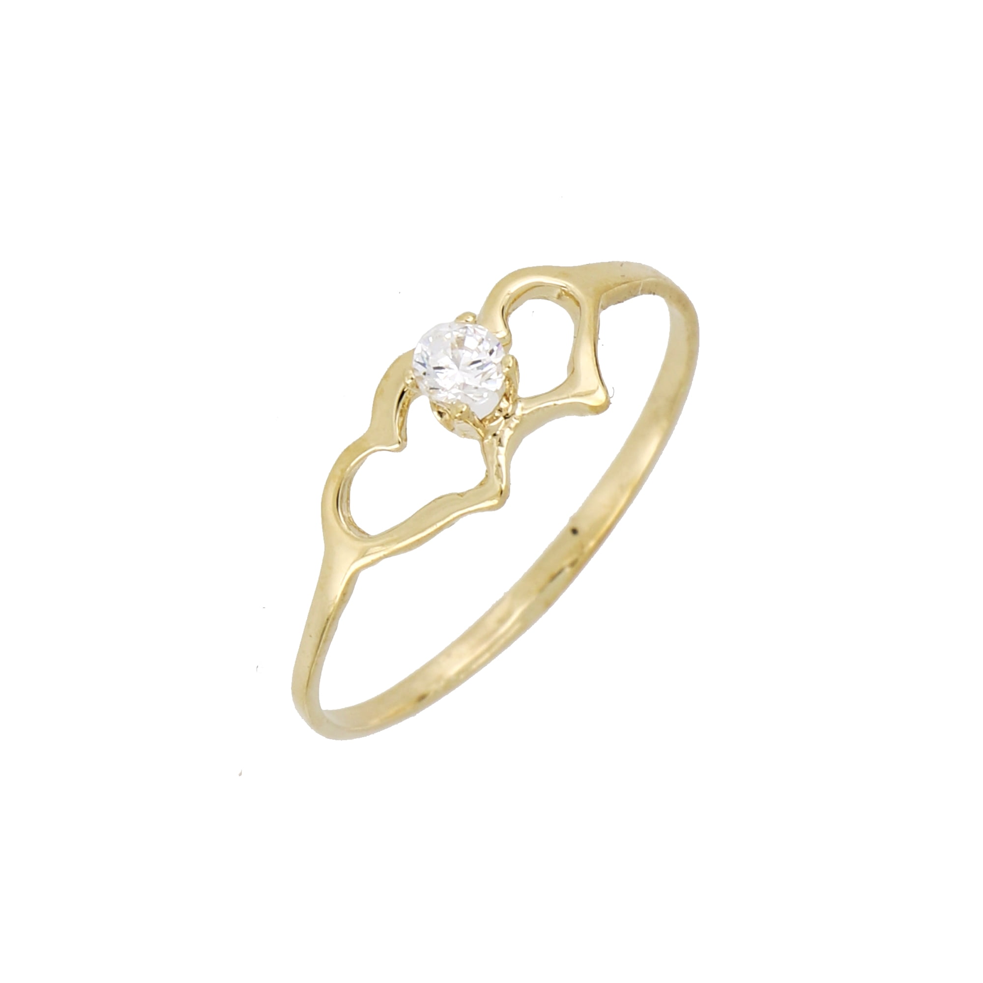 Hi Jewelry Hi Heart Ring With Cz