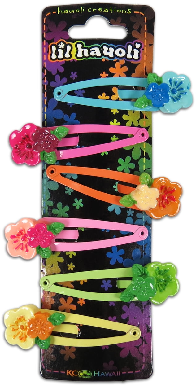 Hi Jewelry Lil Hauoli Double Flower Snap Hair Clip