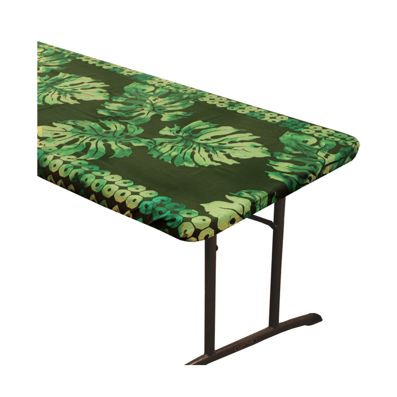 Hi Kalama Collection Hi Tablecloth 6ft Luau Monstera Green