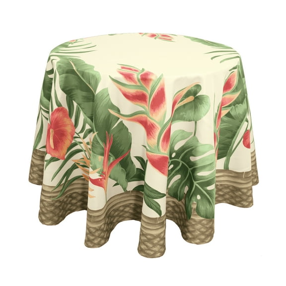 Hi Kalama Collection Hi Tablecloth 70"r Hf White