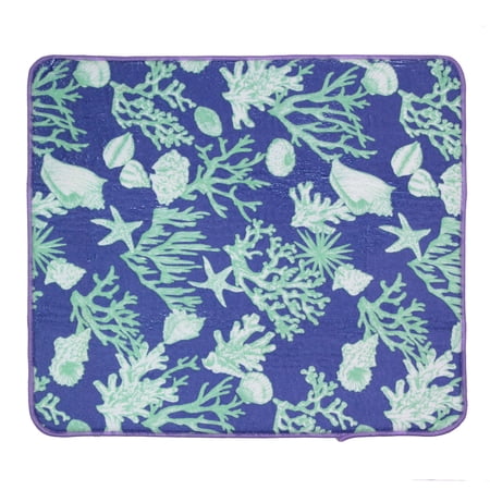 Hi Kalama Collection Micro Fabric Purple Coral Drying Mat