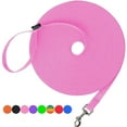 thumbnail image 1 of Hi Kiss Long Dog Leash Obedience Recall Training Agility Lead - 15ft 20ft 30ft 50ft 100ft Training Leash - Great for Training, Play, Camping, or Backyard - Pink 30ft, 1 of 7