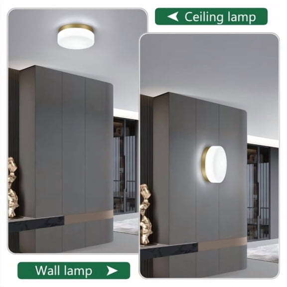 Hi-LIGHTS, 12 Inch, 24W, 3 Color Temperatures, Closet Round Surface LED Flush Mount Ceiling Light Fixture,Modern Kitchen Recessed Ceiling Lamp for Bathroom,Bedroom,Laundry,Hallway(Golden)