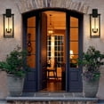 thumbnail image 1 of Hi-LIGHTS,25.6"(H) 4-Light Farmhouse Outdoor Wall Light(Bulbs Not Included),Front Porch Light,Outdoor Light Fixutre,Outdoor Wall Lantern Sconce For Entrance,Doorway,Corridor,Balcony,Porches(Black), 1 of 11