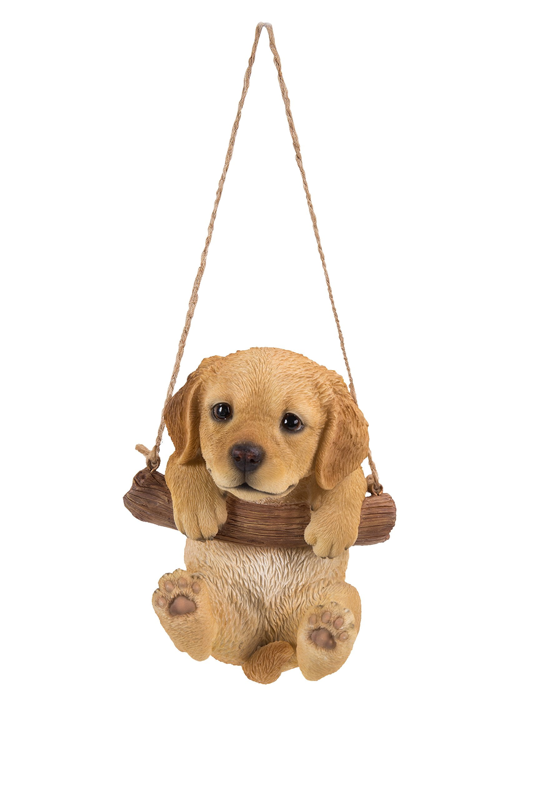 Tan Brown Hanging Golden Retriever Puppy Garden Statue