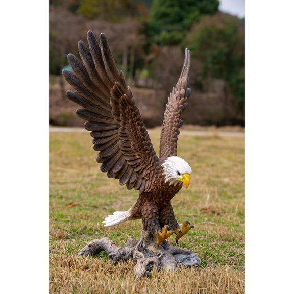 Hi-Line Gift 6 in Flying Eagle Garden Statue, Durable Polyresin, Intricate Detail