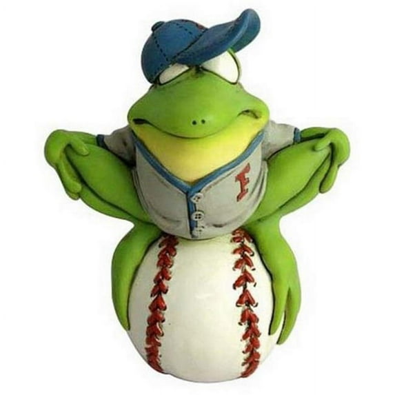 Hi-Line Gift 67271-B Warren Stratford Ribbitz Figurine - Frog on Baseball