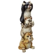 Hi-Line Gift 7  Hear, See and Speak No Evil Stacked Cats Garden Statue
