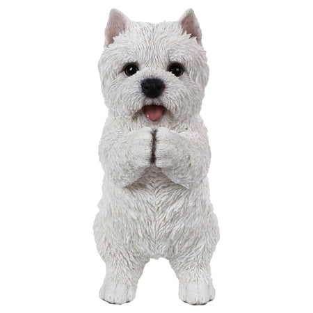 Hi-Line Gift 7” Playing Westie Puppy Garden Statue, Realistic