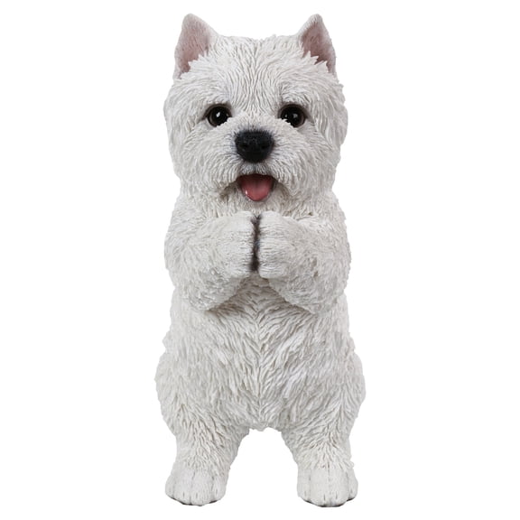 Hi-Line Gift 7 Playing Westie Puppy Garden Statue, Realistic