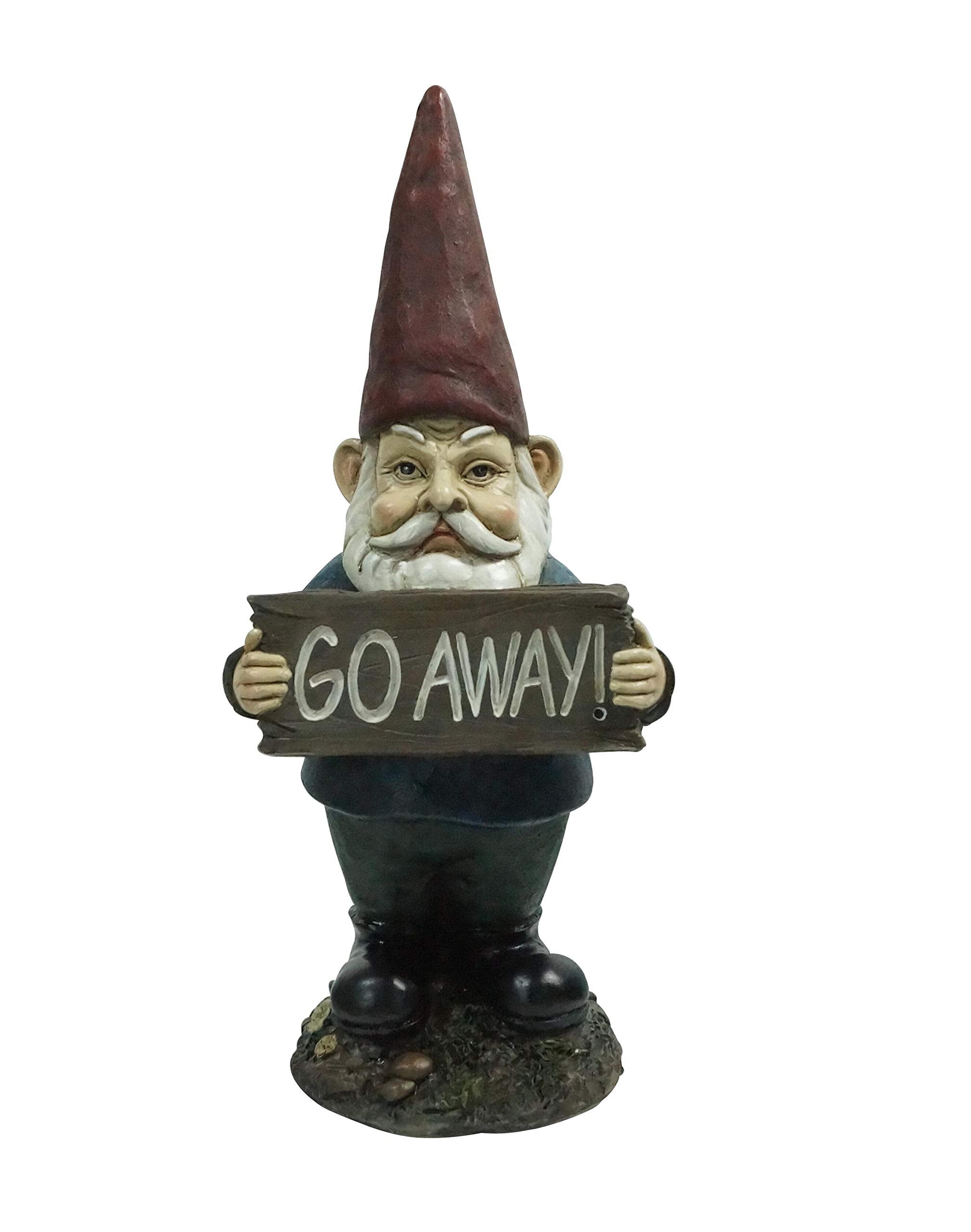 Hi-Line Gift 75616-S Gnome Holding Go Away Sign - Walmart.com