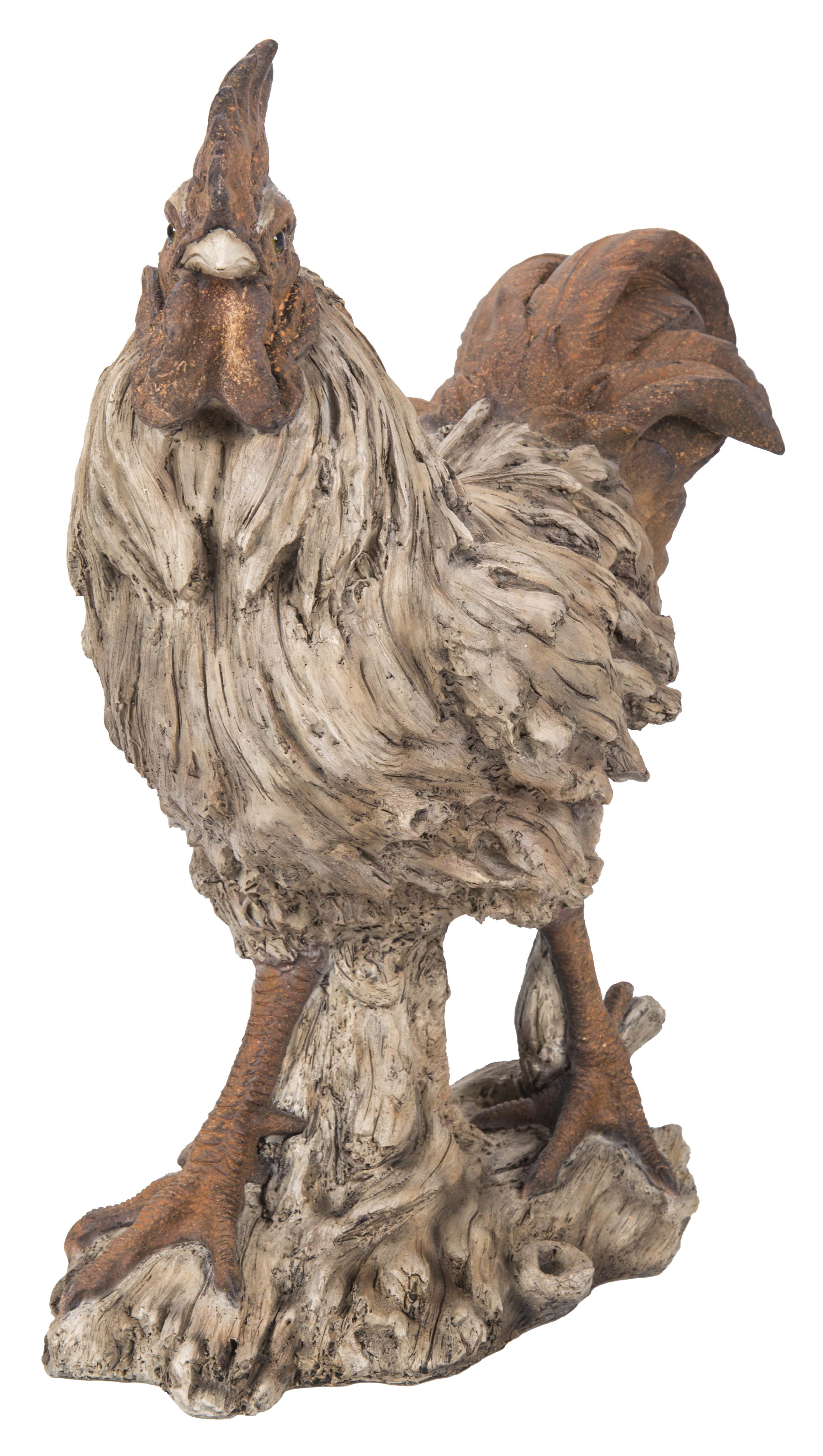 Hi-Line Gift 87650-E Driftwood Standing Rooster Statue