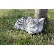 Hi-Line Gift Ltd. Grey Tabby Kitten Sleeping
