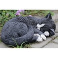 thumbnail image 1 of Hi-Line Gift 87728-A Cat Sleeping Lying Down Statue, Black & White, 1 of 1