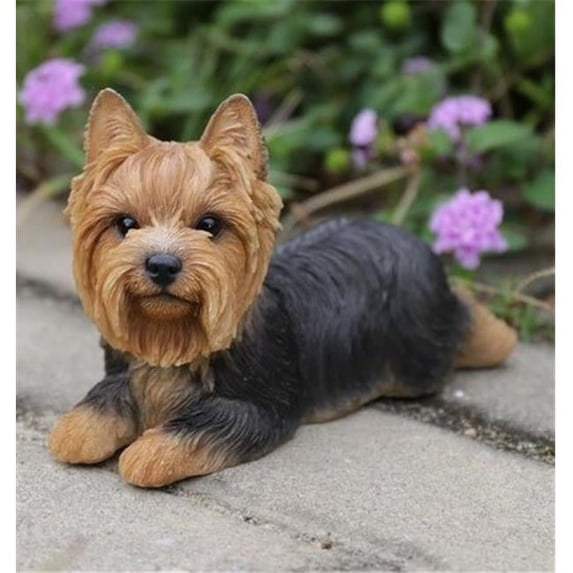 Hi-Line Gift 87745 Dog - Yorkshire Terrier Lying Down Statue