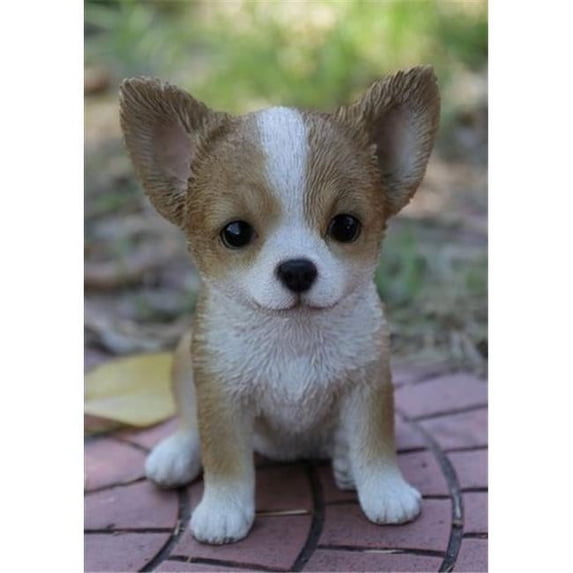Hi-Line Gift 87771-V Pet Pals - Chihuahua Puppy Statue, Brown & White