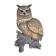 thumbnail image 1 of Hi-Line Gifts 23.5" Eagle Owl on Stump Outdoor Garden Statue, 1 of 5