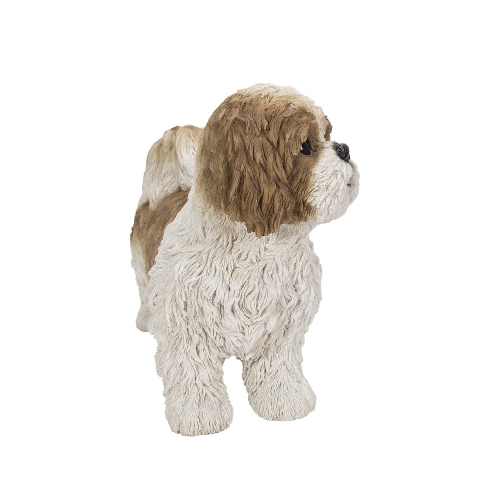 Hi-Line Gift Brown & White Standing Shih TZU