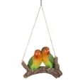 thumbnail image 1 of 6.5" Lovebird Parrots on a Branch Hanging Outdoor Garden Statue, 1 of 6