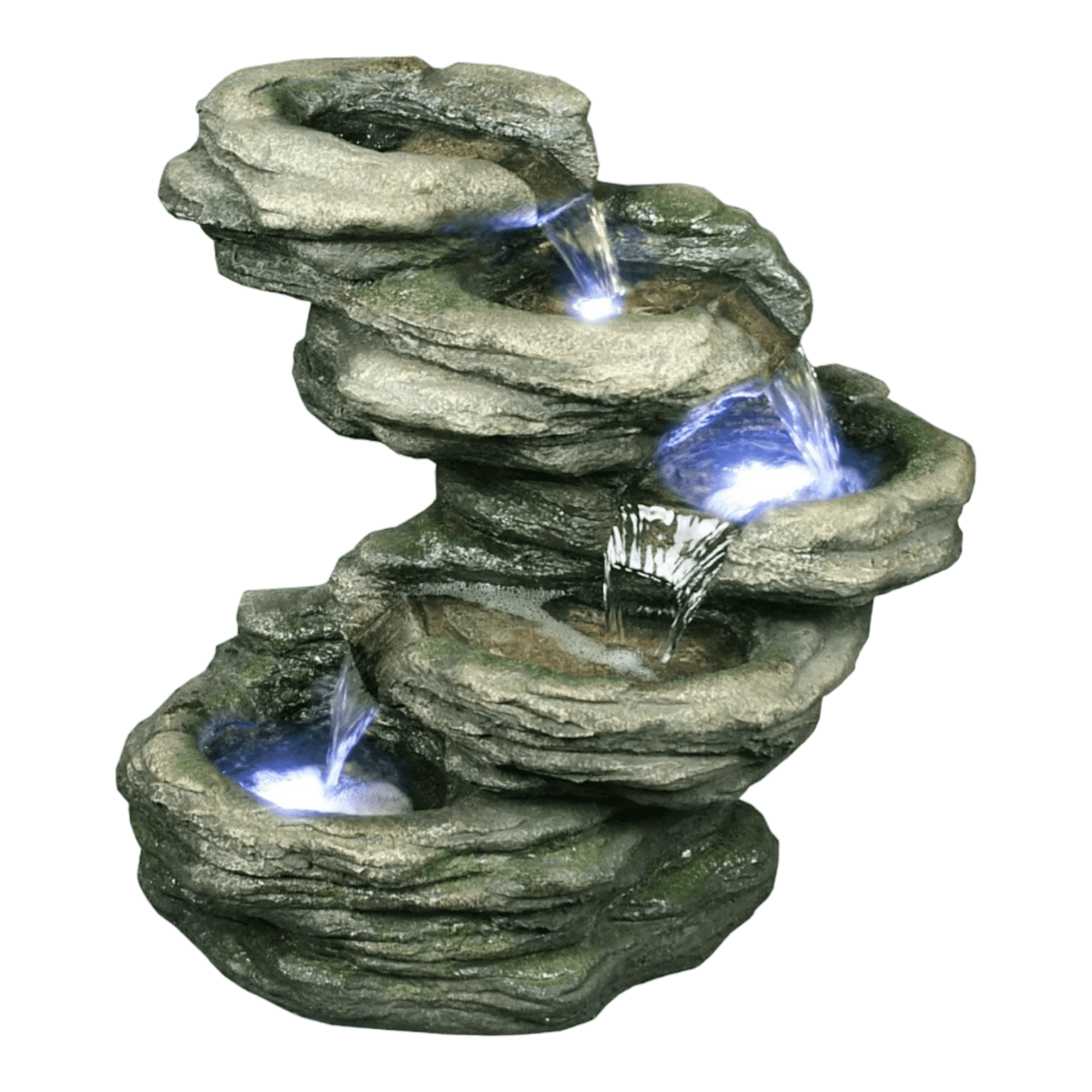 Hi-Line Gift Indoor and Outdoor 4-Tier Rock Fountain