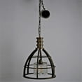 thumbnail image 1 of Hi-Line Gift LCD-005 Industrial Style, 1 Light Pendant Light Fixture - Grey Iron Cage - Bronze, 1 of 1