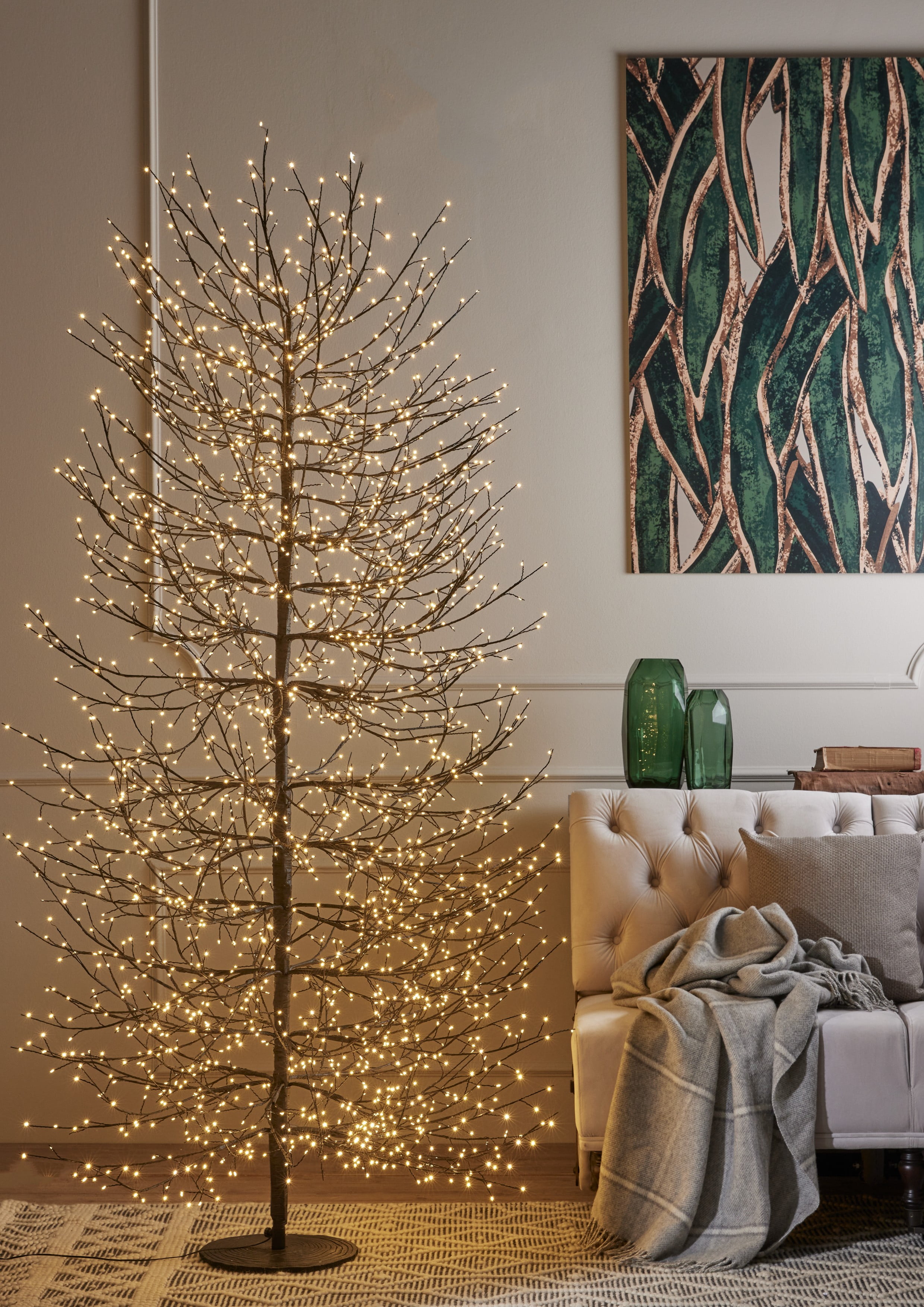 Free Shipping! Hi-Line Gift LED White Tree 180CM with 2000 Warm Lights ...