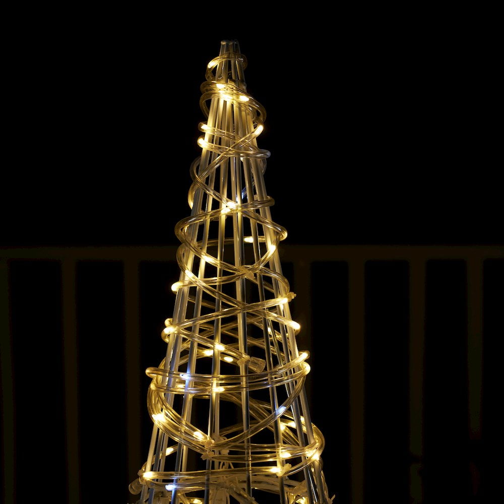 Twinkling 1450 LED Christmas Cone Tree with Warm White & Cold White Lights