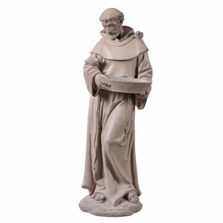 Hi-Line Gift Ltd 77191 St Francis Of Assisi Birdbath Garden Statue