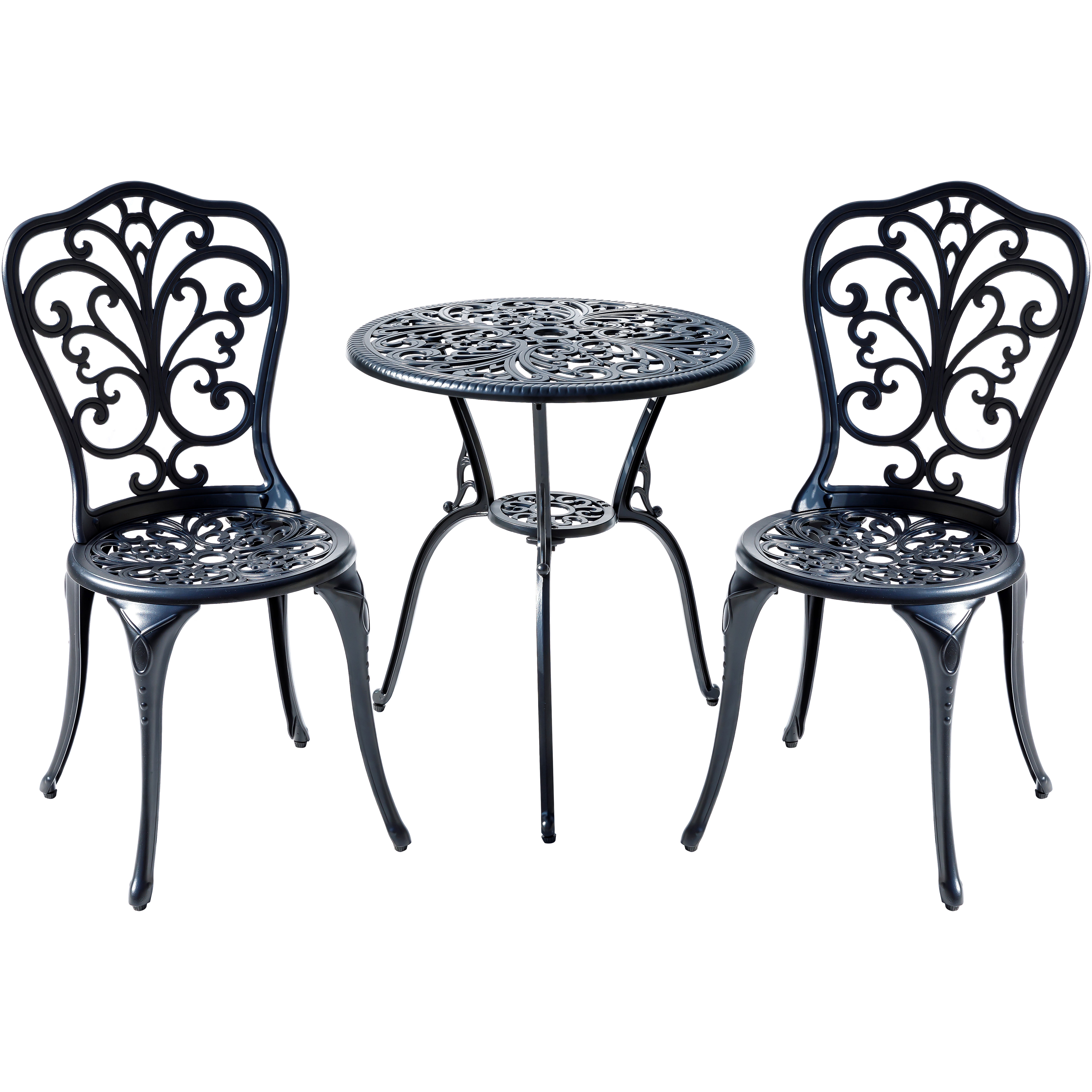 Understated Elegance- Black Cast Aluminium Bistro Set