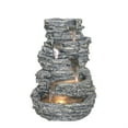 thumbnail image 1 of Hi-Line Gift Ltd 79198 Multi Level Rock Fountain W/Warm White LEDs, 1 of 2