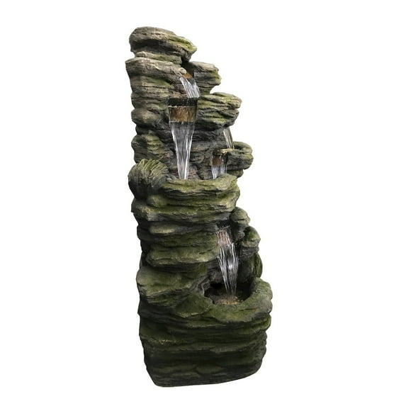 Hi-Line Gift Ltd 79518 Rock Multi Level Fountain with LED