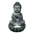 thumbnail image 1 of Hi-Line Gifts LED Lighted Sitting Buddha Outdoor Garden Water Fountain - 21.5", 1 of 2