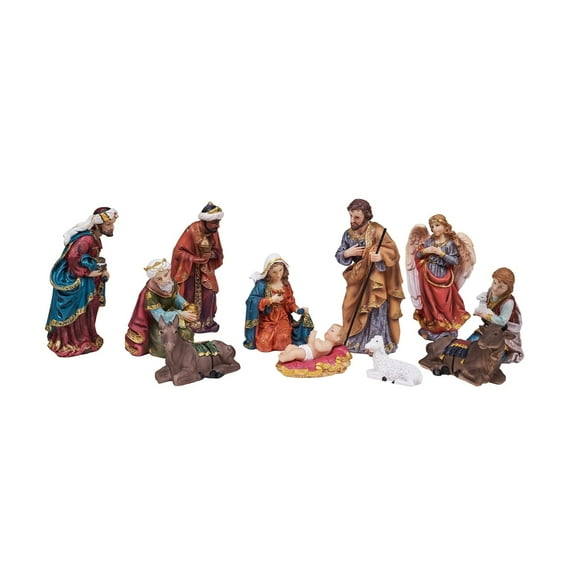 Hi-Line Gift Ltd 81859 11-Piece Christmas Nativity Scene Decor