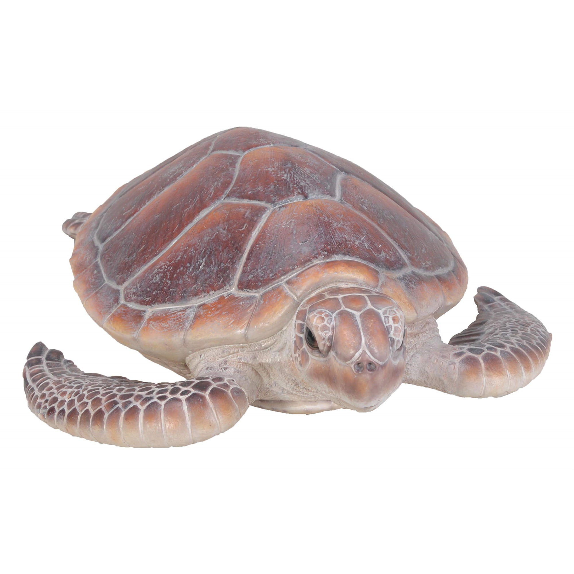 Large Realistic Driftwood Sea Turtle Polyresin Garden Statue
