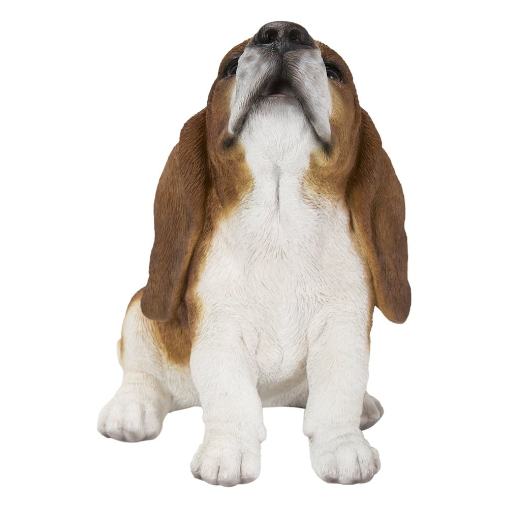 Hi-Line Gift Ltd 87703-O Howling Basset Hound Puppy Statue,