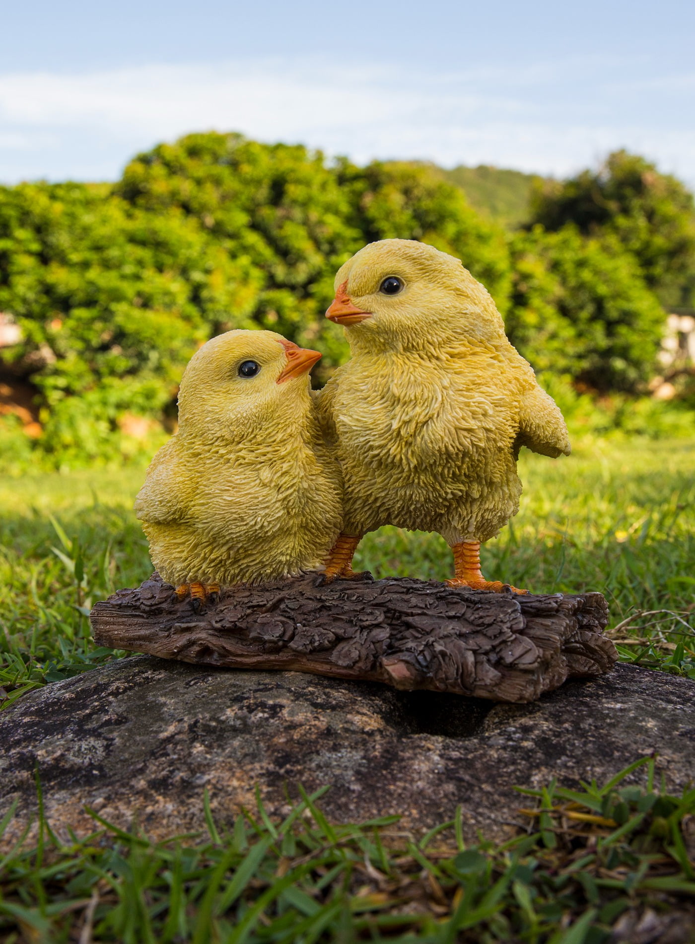 Playful Chicks Garden Statue