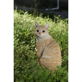 Hi-Line Gift Ltd 87757-02 Ginger Cat Looking Back Garden Statue