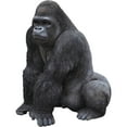 thumbnail image 1 of 21" Gorilla Seated and Leaning Forward Outdoor Garden Statue, 1 of 2