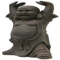 thumbnail image 1 of Hi-Line Gift Ltd Clay Fiber Buddha with Hands Up Statue, 1 of 2