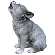 Hi-Line Gift Ltd 87713 Howling Wolf Pup Statue
