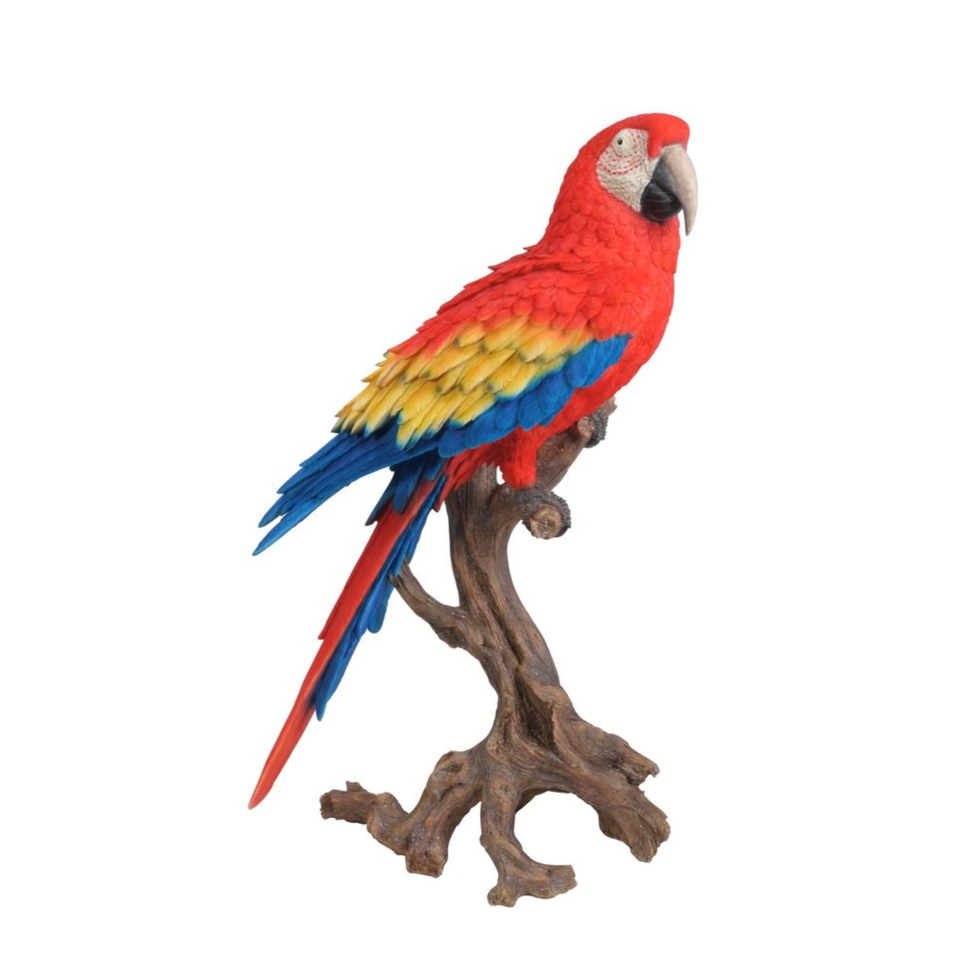 Large Scarlet Macaw Polystone Indoor/Outdoor Statue