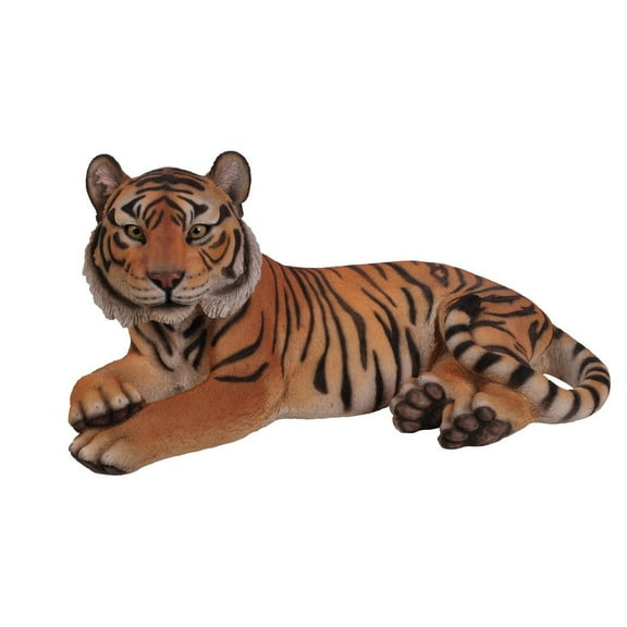 Hi-Line Gift Ltd Laying Down Tiger Statue, Yellow