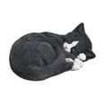 thumbnail image 1 of Hi-Line Gift Ltd Lying Cat Sleeping Statue, Black/White, 1 of 5
