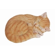 Hi-Line Gift Ltd. Orange Tabby Cat Sleeping Lying Down
