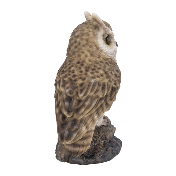 Hi-Line Gifts Battery Operated Long Eared Owlet Outdoor Garden Statue - 6.5"
