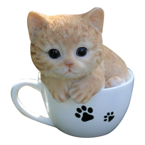Hi-Line Gift Ltd Pet Pals-Teacup Kitten Orange Tabby