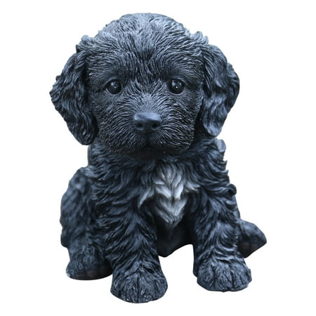 Hi-Line Gift Ltd Sitting Cockapoo Puppy Statue