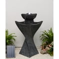 thumbnail image 1 of SOLAR-POWERED CONTEMPORARY PEDESTEL FOUNTAIN WITH COOL WHITE LED LIGHTS, 1 of 5